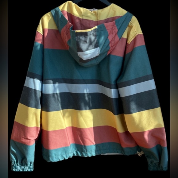 Zara- Men’s Hooded Striped Lightweight Jacket- Sz Large- NWOT- WOW!!!! - Picture 3 of 7